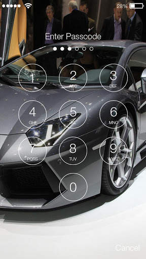 Sport Car Speed Screen lock screenshot 2