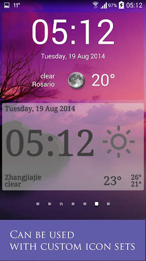 Weather ACE Clock Widget Pack 4 تصوير الشاشة