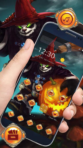 Halloween Panda Master Pumpkin Theme screenshot 1