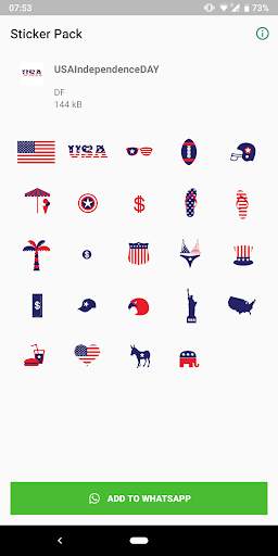 WAStickerApps USA Stickers for WhatsApp screenshot 1