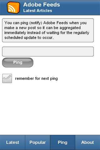 Adobe Feeds Mobile screenshot 2