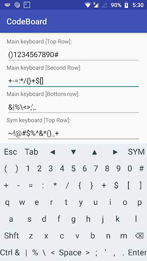CodeBoard Keyboard for Coding स्क्रीनशॉट 4