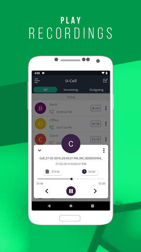 Call Recorder - Automatic Call Recorder - Ucall 4 تصوير الشاشة
