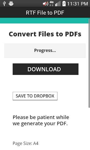 RTF File to PDF 5 تصوير الشاشة