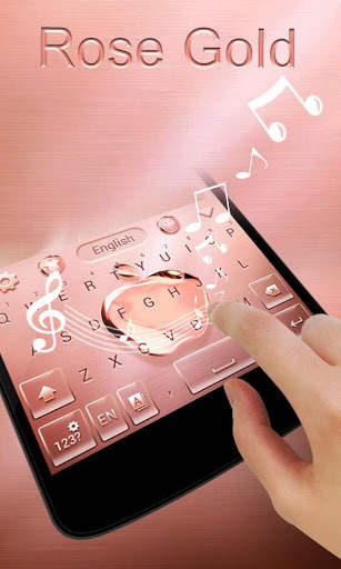 Rose Gold GO Keyboard Theme screenshot 5