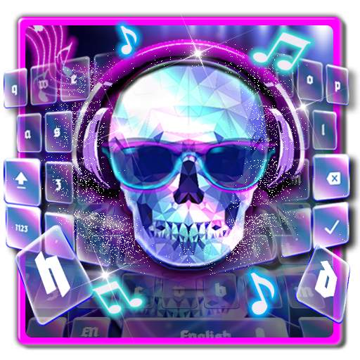 Skullcap DJ keyboard Theme 10001001