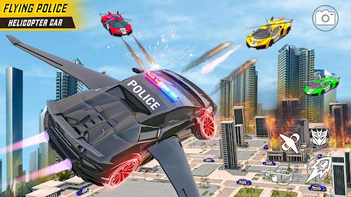 Flying Police Robot Hero Games screenshot 1
