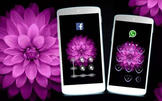 Green Applock Theme Flower screenshot 1