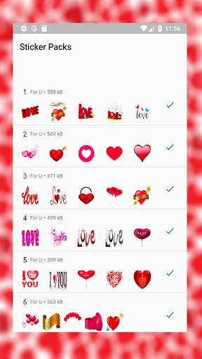 Love Stickers for WhatsApp WAStickerApp screenshot 2