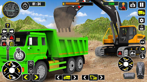 cát máy xúc giả lập trò chơi screenshot 1