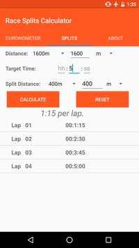 Race Pace Splits Calculator screenshot 1