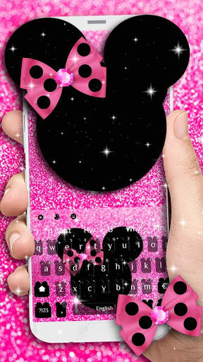 Cute Bowknot Keyboard Theme screenshot 2