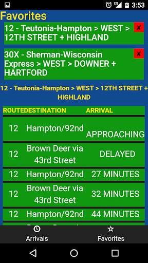 Milwaukee MCTS Bus Tracker screenshot 2
