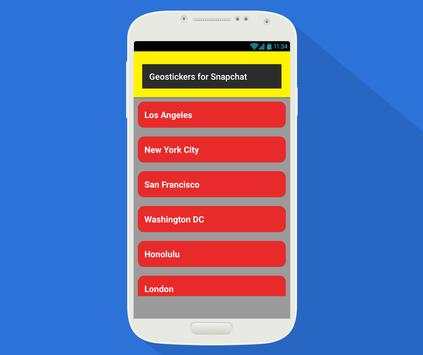 Geostickers for Snapchat screenshot 1
