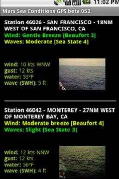 Mars Sea Conditions GPS скриншот 1