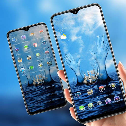 Abstract theme Hand of the ocean screenshot 4