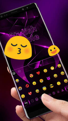 Stylish Black Purple Keyboard screenshot 3