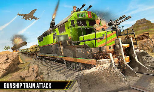 Army Train Gunship Attack: Jeux de conduite de screenshot 4