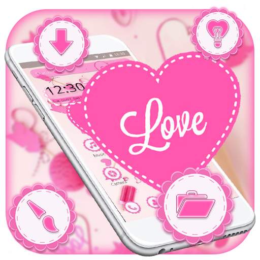 Love Pink Heart Candy Theme 1.1.3
