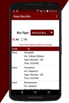 Karur Bus Info screenshot 4