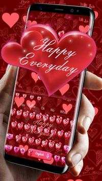Red Peach Heart Keyboard screenshot 1