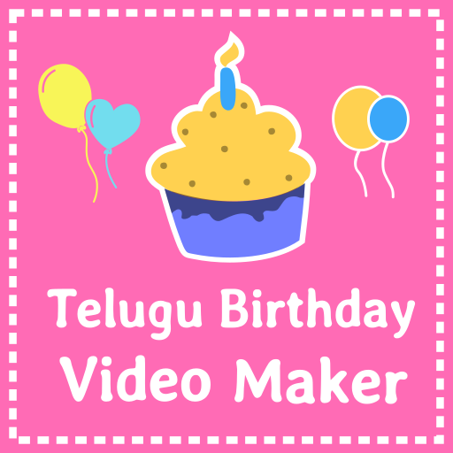 Birthday video maker Telugu - With photo and song आइकन