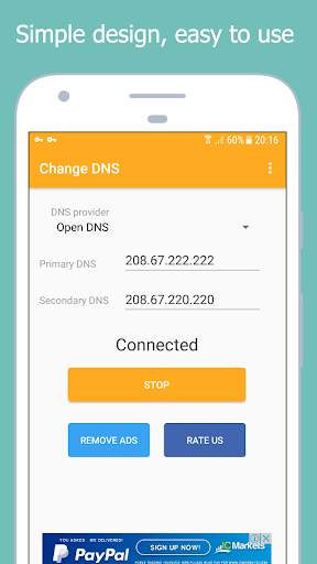 Thay đổi DNS (3G/ 4G/LTE / Wifi, Không cần Root) screenshot 4