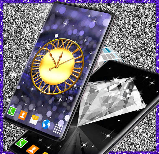 Sparkle Live Wallpaper ❤️ Gold Glitter Wallpapers screenshot 2