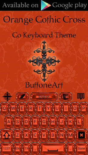 Orange Gothic Cross 3D Next Launcher theme screenshot 4