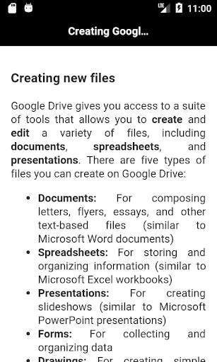 Learn Google Drive 2 تصوير الشاشة
