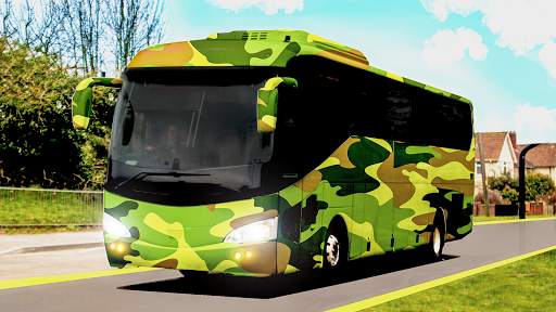Army Bus Simulator 3D Army Coach Bus Driving Games screenshot 4