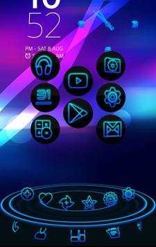 Next Launcher Theme Neon Blue screenshot 8