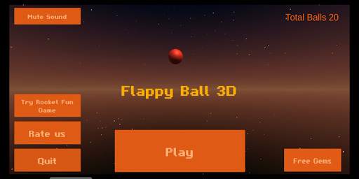 Flappy Ball 3D - Tappy Ball स्क्रीनशॉट 1