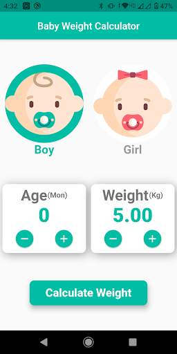 Baby Weight Calculator screenshot 1