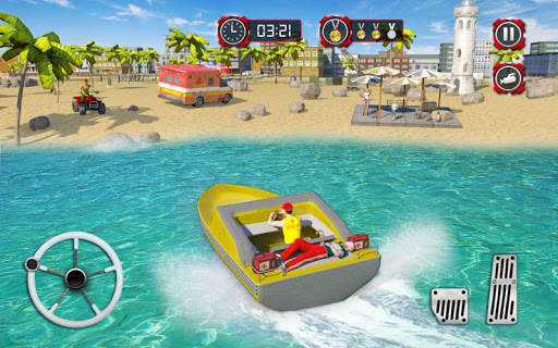 Beach Lifeguard Rescue Squad: Motor Boat Driving screenshot 18