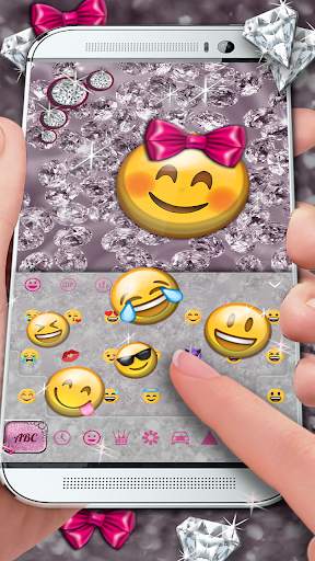 Bows & Diamonds Premium Keyboard Theme स्क्रीनशॉट 3