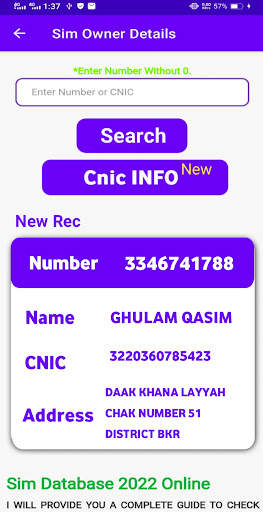 Sim Owner Details| LiveTracker screenshot 3