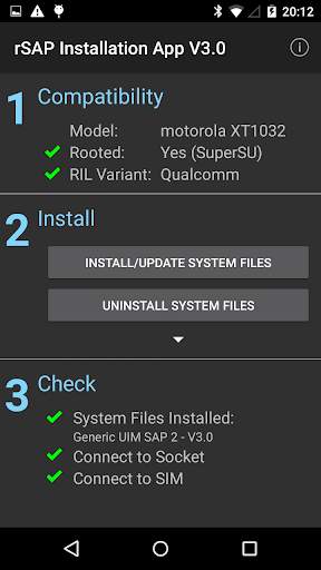 Bluetooth SIM Access Install screenshot 2