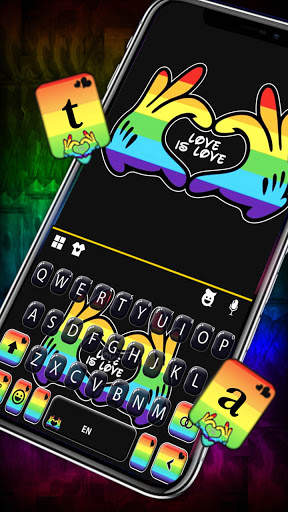 LGBTQ Heart Keyboard Background screenshot 3