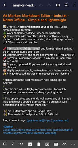 Markor: Edit Markdown offline screenshot 2