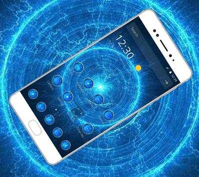 Blue Silver Tech Circle Theme screenshot 3