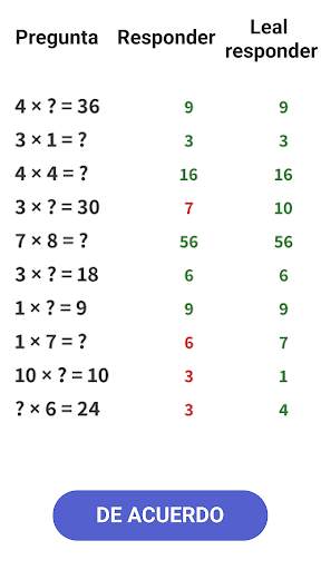 Tabla de multiplicar prácticas screenshot 4
