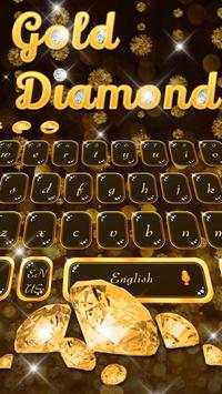 Gold Diamond Keyboard Theme screenshot 1