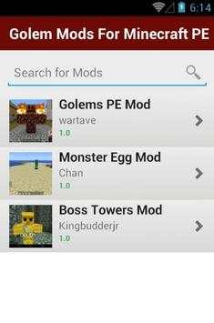 Golem Mods For Minecraft PE screenshot 2