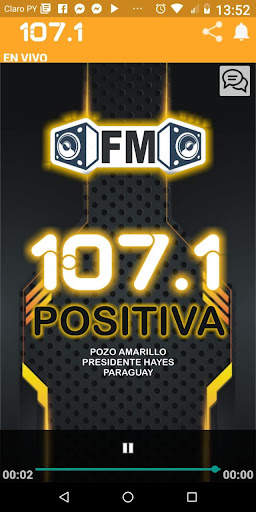 FM 107.1 POSITIVA Ptte. Hayes screenshot 2