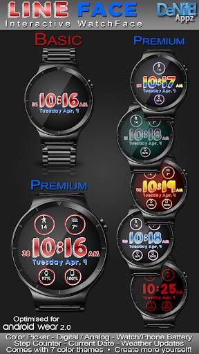 Line Face HD Watch Face Widget & Live Wallpaper screenshot 1