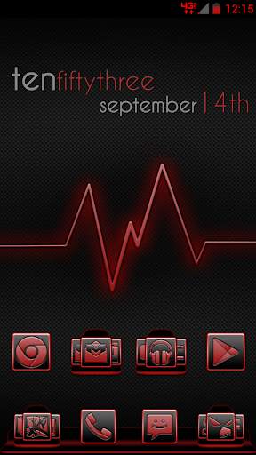Serenity Launcher Theme Red screenshot 1