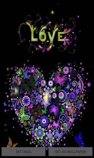 Multicolor Heart Live Wallpaper screenshot 1