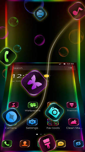 Neon Light Bubbles Launcher screenshot 4