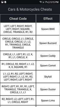 Cheat codes for GTA 5 (ps/xbox/pc/mob) 2018 screenshot 4